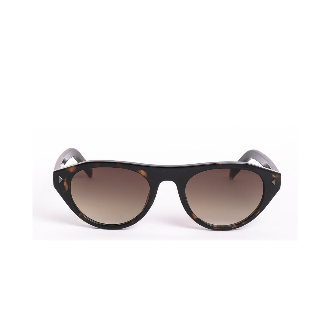 Gafas de sol AMST de Solivo, con diseño elegante en color negro y marrón, ideales para protegerse del sol mientras se lucen con estilo.