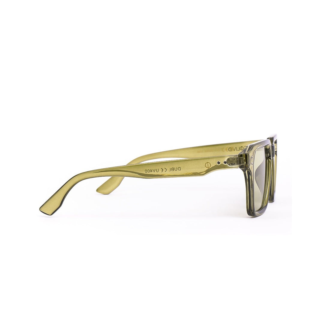 Lentes de sol DUBL de Solivo, con diseño moderno y elegante, en color oliva, ideales para protegerse del sol y realzar tu estilo