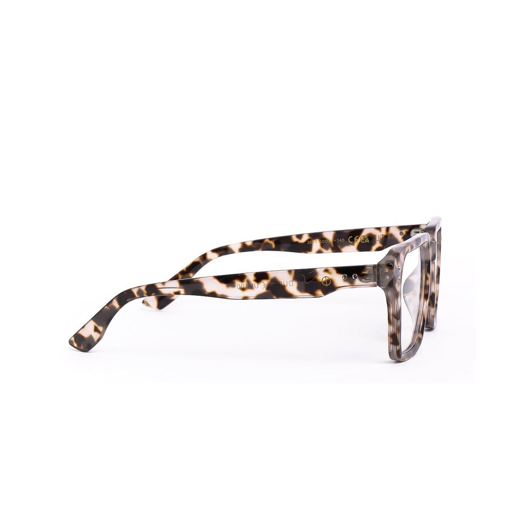 Gafas DUBL Blue light de Solivo, detalle de la parte trasera con diseño estilizado en acetato en tonalidades marrones, perfectas para días soleados.