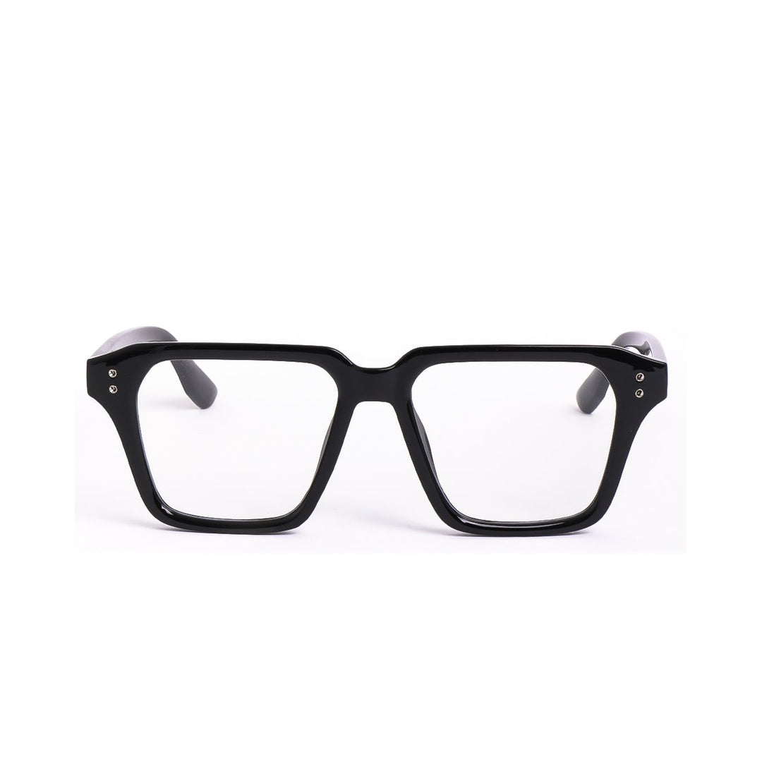 Gafas de sol DUBL Blue light negras de Solivo, diseño elegante y moderno, vista frontal para disfrutar de estilo y protección.