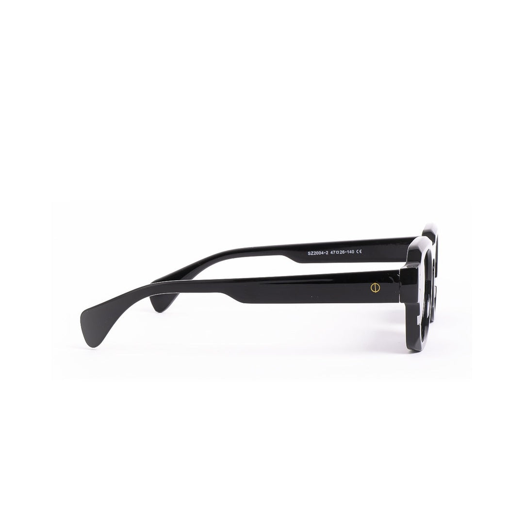 Vista lateral de los lentes de sol Elle de Solivo, con un diseño elegante y moderno, mostrando su estructura duradera y cómoda.