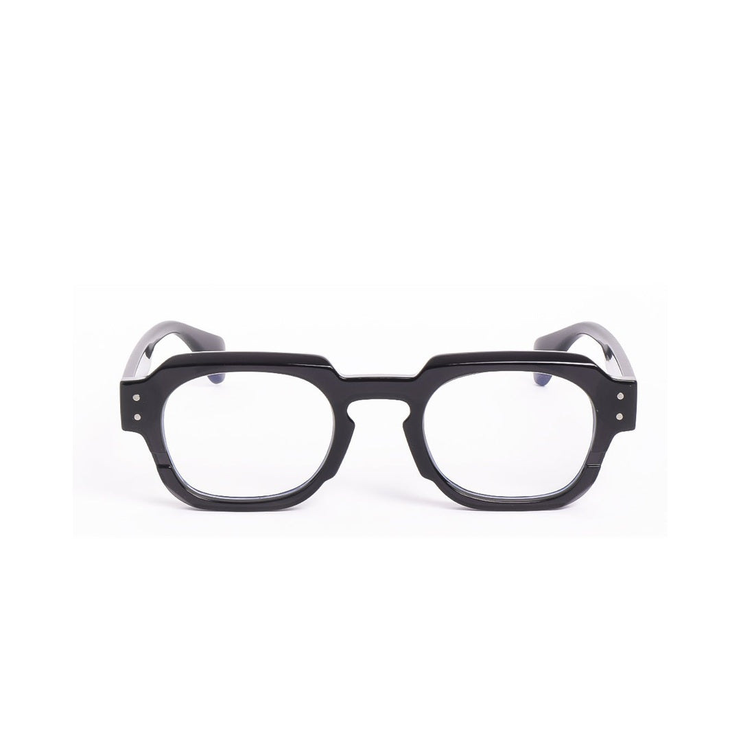 Lentes de sol Elle Blue Light de Solivo en color negro gris, vistos de frente, con un diseño moderno y elegante que combina estilo y funcionalidad.