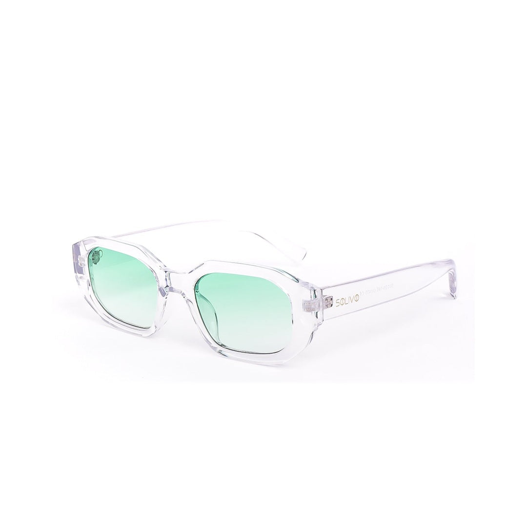 Gafas de sol JAE de Solivo en diseño elegante con lentes verdes, ideales para proteger los ojos con estilo.