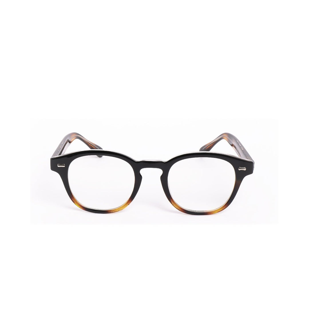 Lentes LOND Blue light de Solivo, diseño elegante en color negro con detalles en marrón, ideales para un estilo moderno.