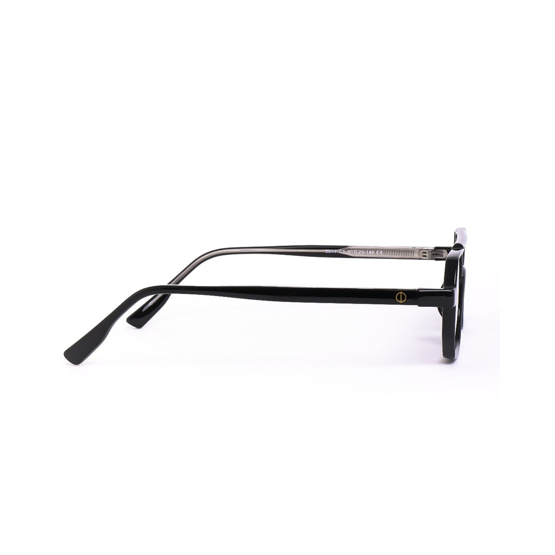 Lentes de sol SKY de Solivo en color negro lila, mostrando el diseño elegante y moderno del marco de los anteojos.