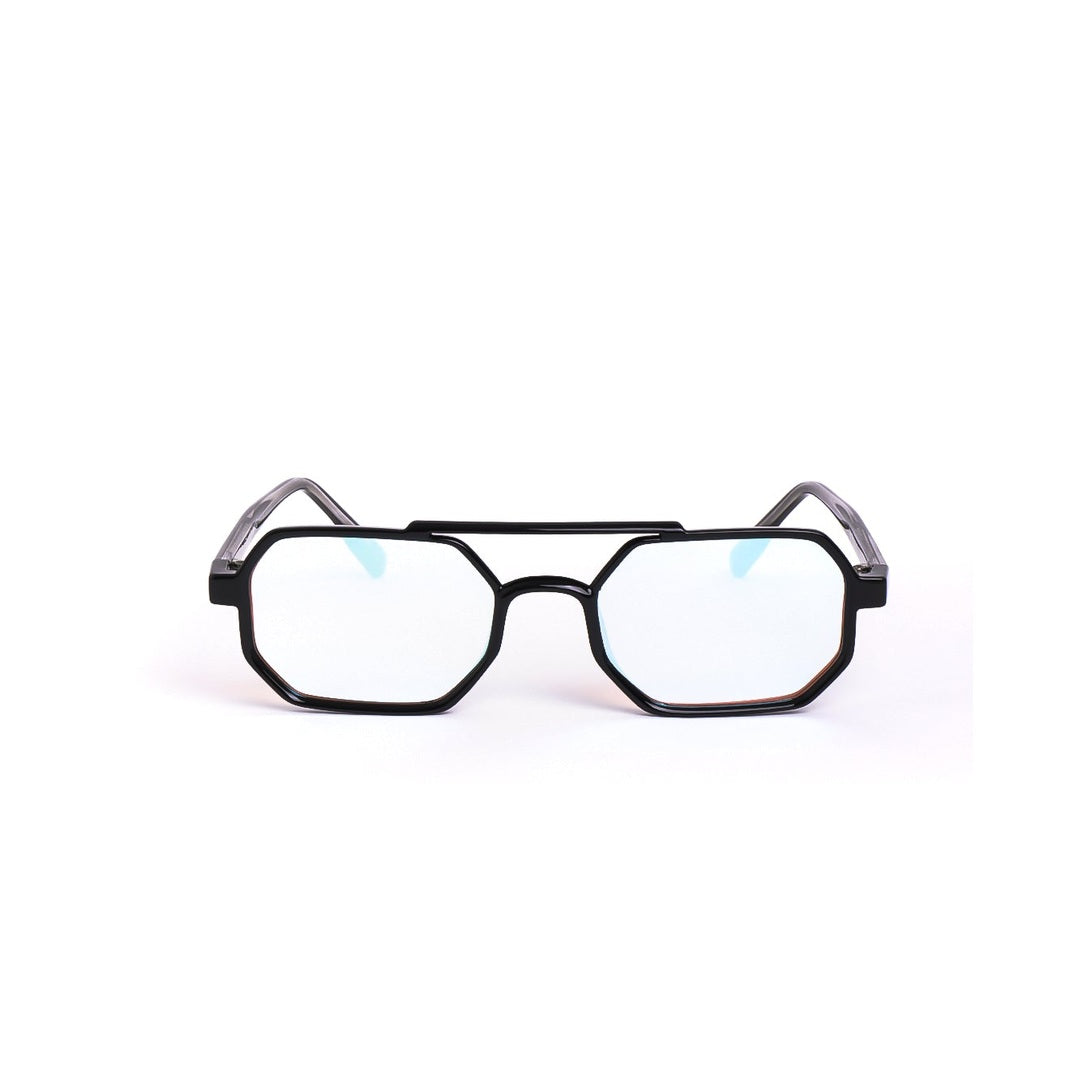 Lentes de sol SKY de Solivo con diseño octogonal en color negro, ideales para la protección UV y estilo moderno.