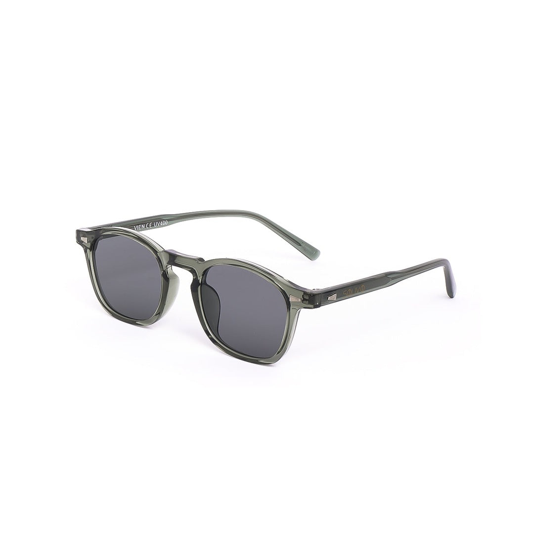 Gafas de sol VIEN Oliva Gris de Solivo, diseño chic con lenticularidad, ideal para actividades al aire libre y con óptima protección solar.