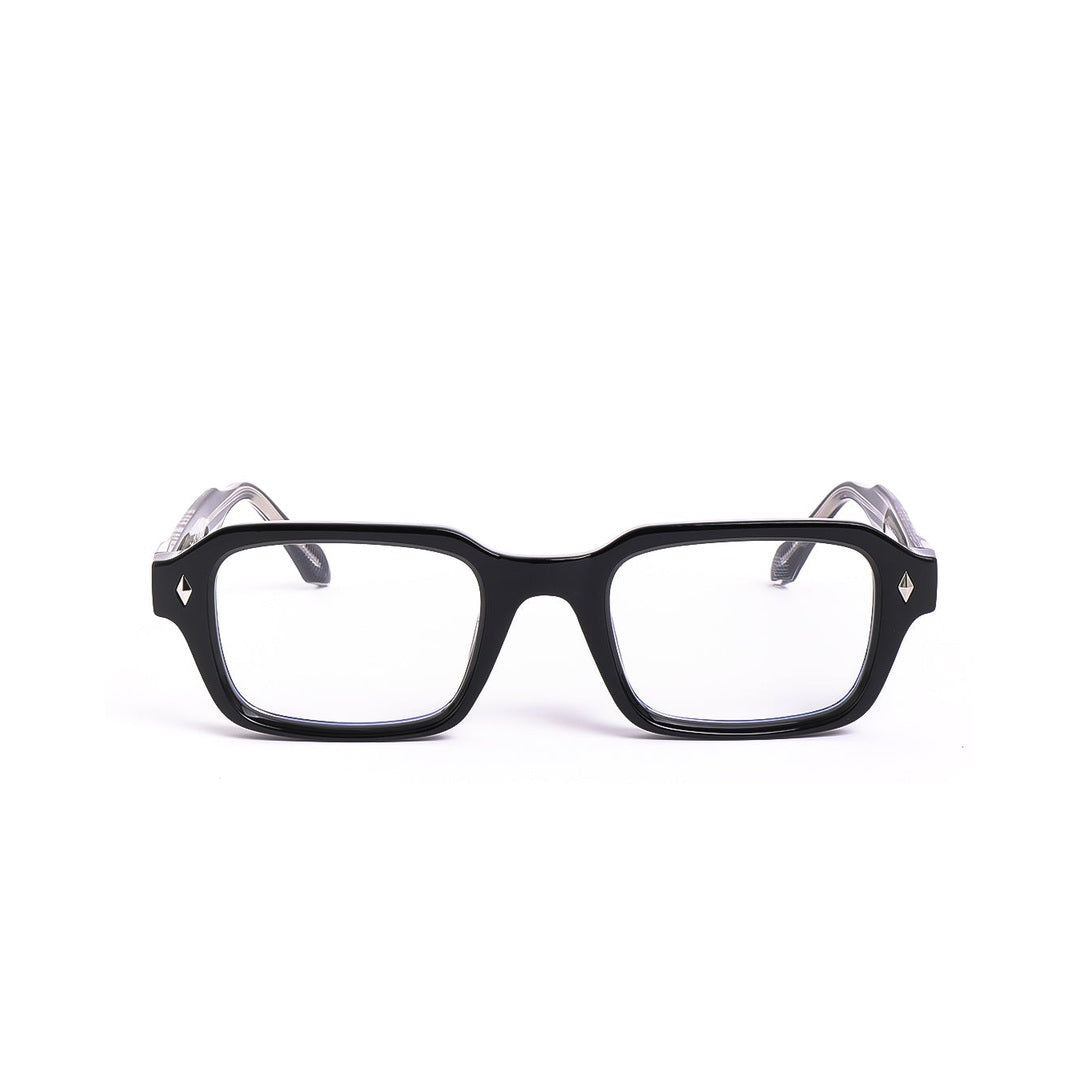 Lentes de sol ZEN de Solivo en color negro, vista frontal resaltando su diseño elegante y moderno.