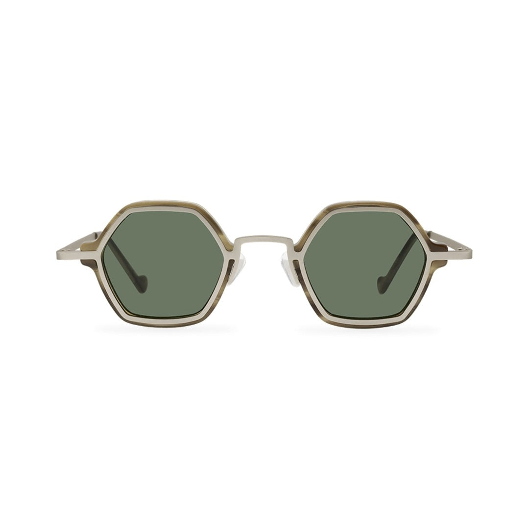 Lentes de sol DIJ Oliva de Solivo Eyewear — diseño octagonal con protección UV400, Costa Rica