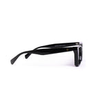 Vista lateral de los lentes de sol Ava - Negro Gris de Solivo, con diseño moderno y elegante, perfectos para proteger tus ojos con estilo.