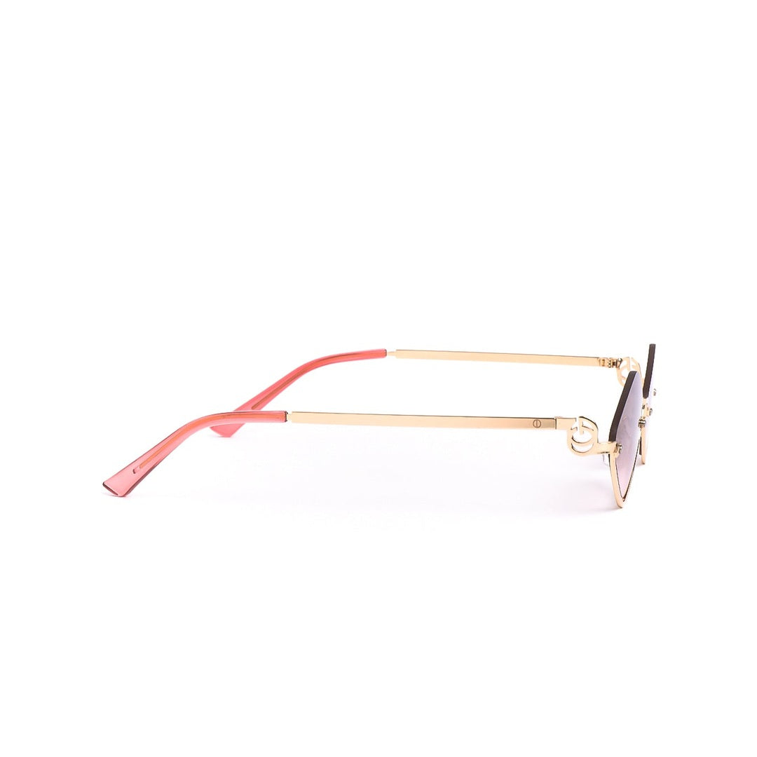 Lentes de sol BERL de Solivo, mostrando el marco dorado y lentes oscuros, accesorios perfectos para cualquier ocasión.