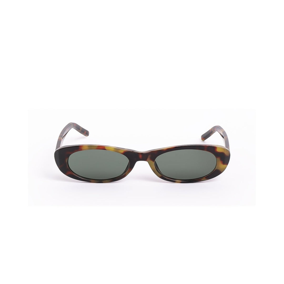 Lentes de sol BOST de Solivo con diseño elegante en tonos carey, ideales para protección UV y estilo moderno.