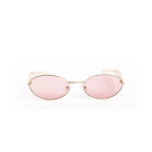 Lentes de sol BARC de Solivo en color rosa, diseño elegante con montura dorada, ideal para combinar con cualquier atuendo.