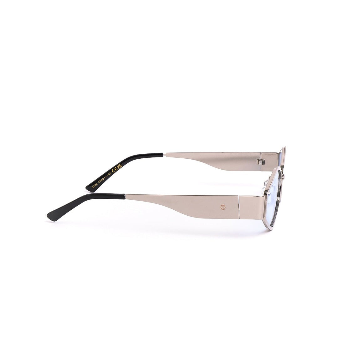 Lentes de sol CAPE - Plateado de Solivo, mostrando su elegante construcción y colores, perfectos para complementar cualquier look.