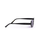 Lentes de sol CHIC negros de Solivo, vista lateral, mostrando la funcionalidad y estilo del diseño contemporáneo.