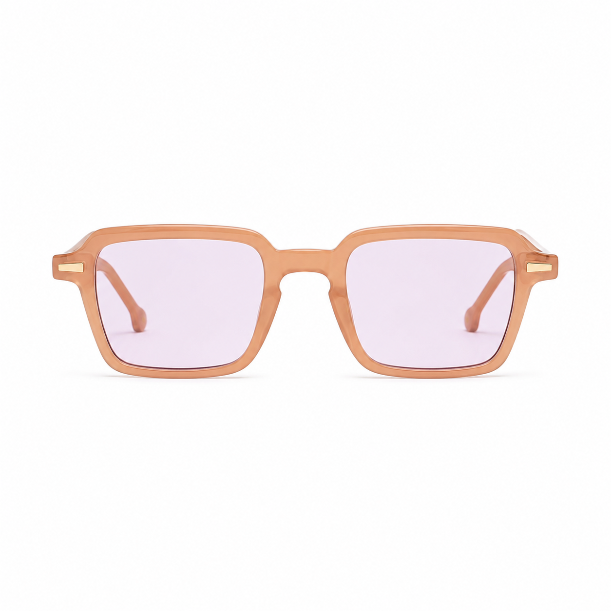Lentes de sol Kōra Beige Lila de Solivo Eyewear con protección UV400 — acetato beige con lente lila, Costa Rica