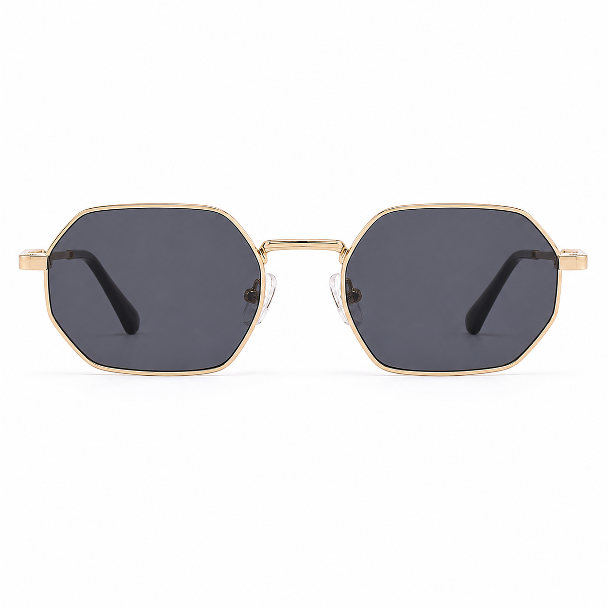 Lentes de sol OSAK Negro Dorado de Solivo Eyewear con protección UV400 — varillas doradas, Costa Rica