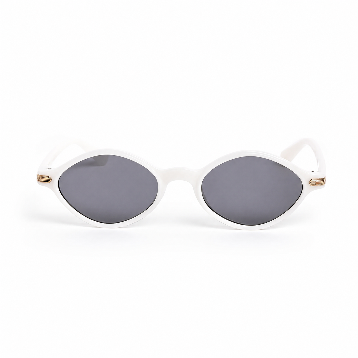 Lentes de sol MIAM de Solivo Eyewear — montura blanca con lente gris, protección UV400, Costa Rica