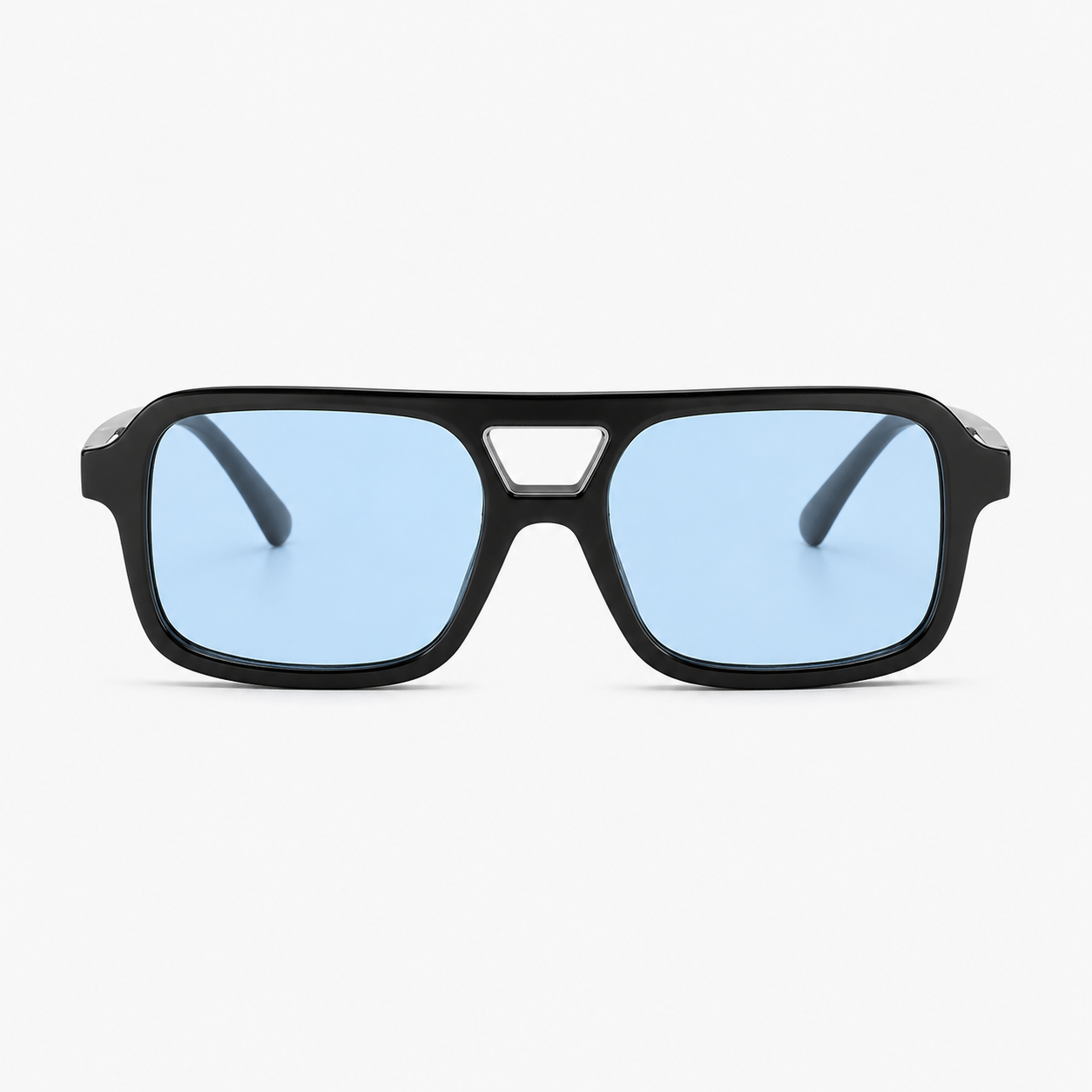 Lentes de sol CY Negro Azul de Solivo Eyewear con protección UV400 — montura negra con lente azul, Costa Rica
