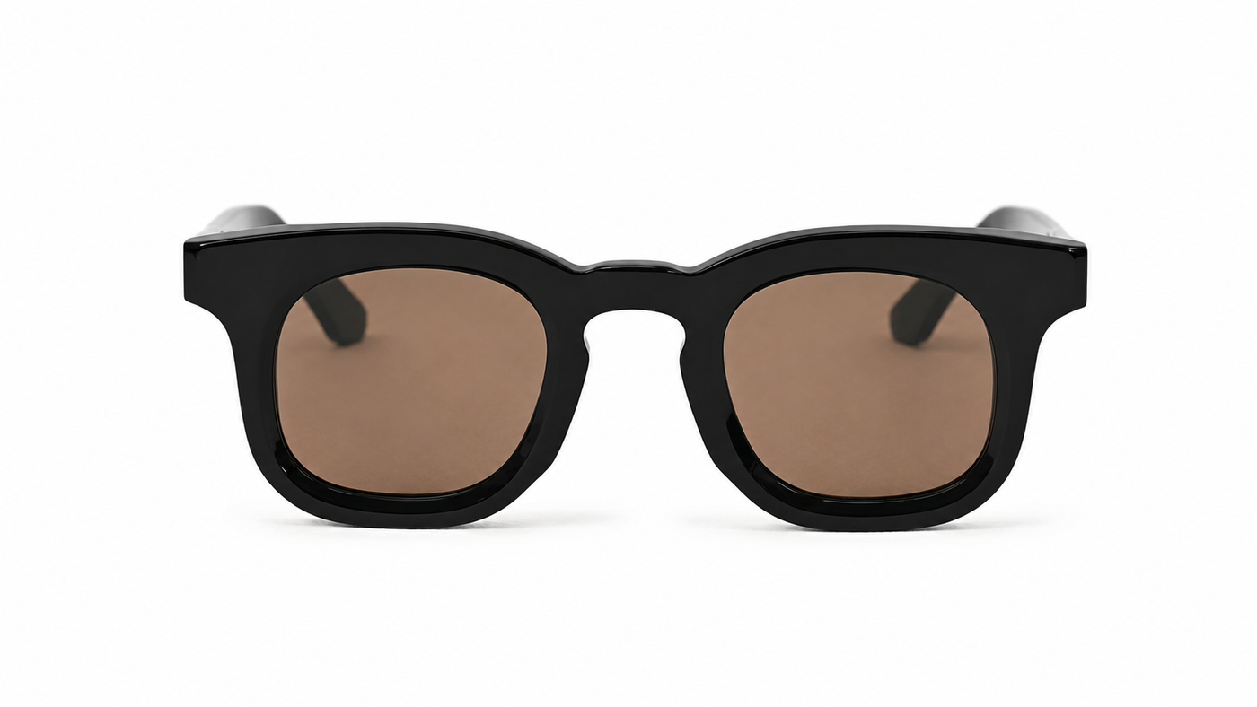 Lentes de sol MAZE Negro Café de Solivo Eyewear con protección UV400 — montura negra con detalle café, Costa Rica