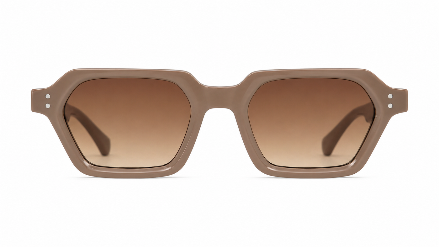 Lentes de sol RAMOS Beige Café de Solivo Eyewear con protección UV400 — montura beige, Costa Rica