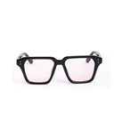 Lentes de sol DUBL de Solivo, con diseño contemporáneo, vista frontal mostrando la elegancia y estilo negro.