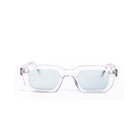 Lentes de sol Évo - Cristal de Solivo, con diseño moderno y lentes polarizados en color verde claro, vistos de frente sobre fondo blanco.