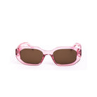 Gafas de sol JAE en color rosa de Solivo, con diseño moderno y lentes marrones, ideales para proteger tus ojos y mantener el estilo en cualquier ocasión.