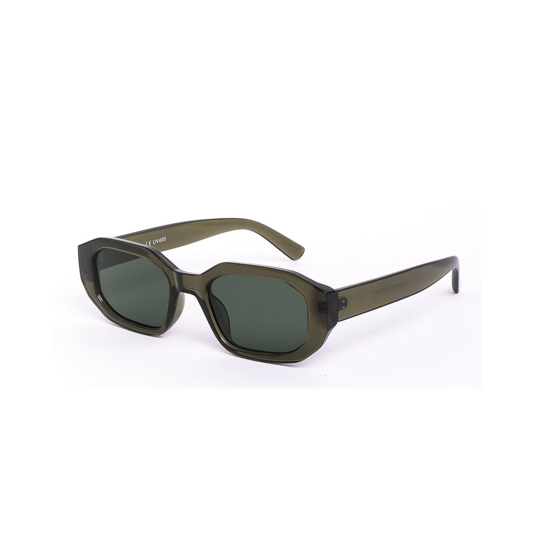 Vista lateral de los lentes de sol JAE de Solivo, con protección UV400, perfectos para un estilo elegante y funcional.