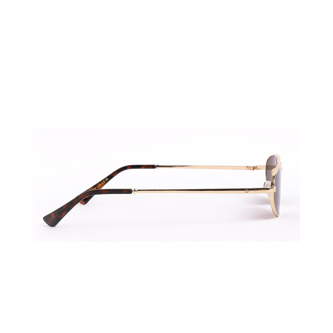 Diseño lateral de las gafas de sol LIMA de Solivo, con detalles en el marco y la estructura ligera para un uso cómodo.