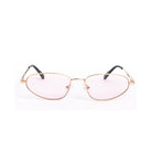 Lentes de sol LIMA en color rosa de Solivo, diseño moderno y elegante con marcos dorados, ideales para proteger tus ojos mientras mantienes un estilo contemporáneo.
