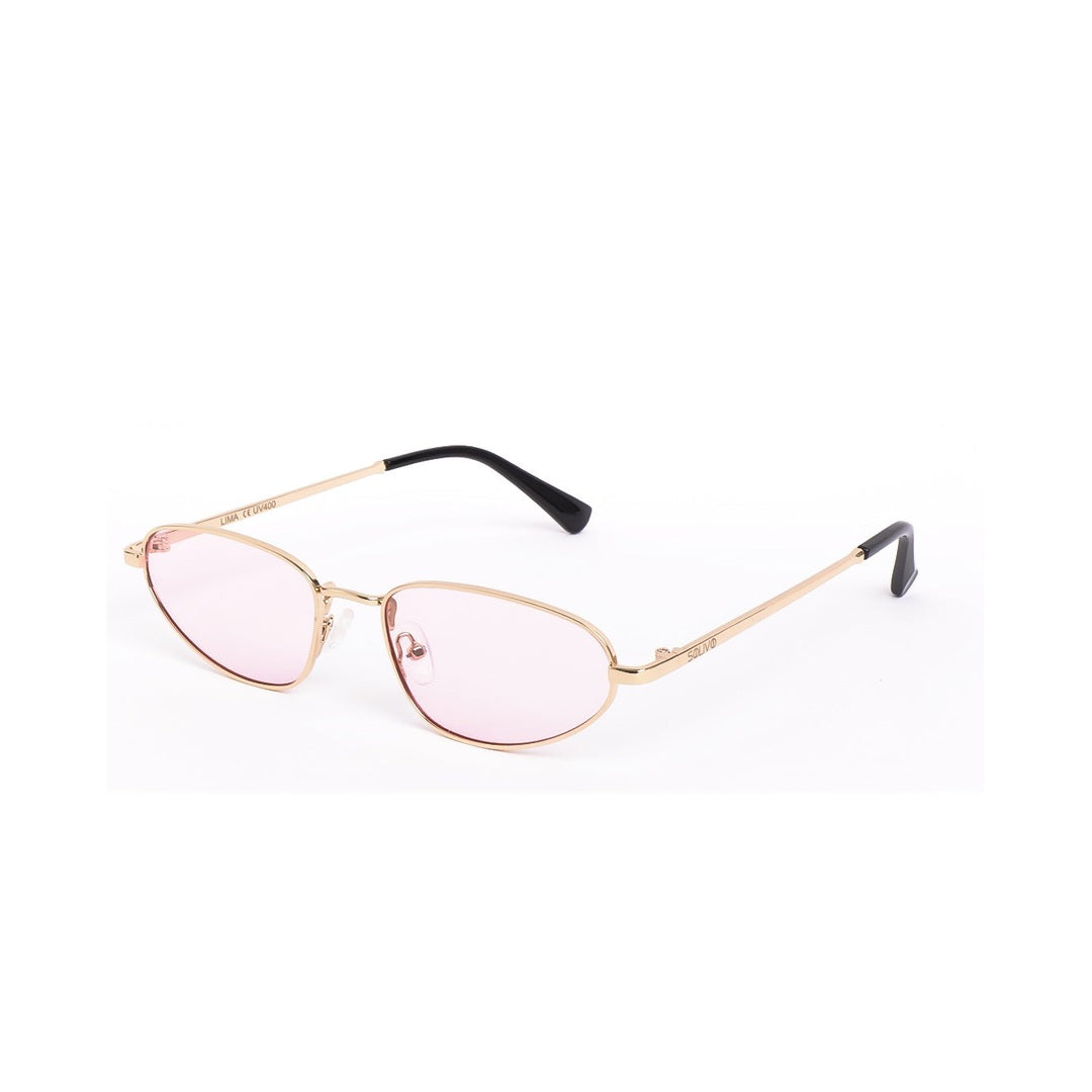 Lentes de sol LIMA en color rosa de Solivo, con diseño moderno y elegante, perfectos para elevar tu estilo y proteger tus ojos del sol.