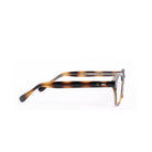 Lateral de los lentes LOND Blue light de Solivo, mostrando su diseño contemporáneo y detallado, ideales para proteger tus ojos del sol.