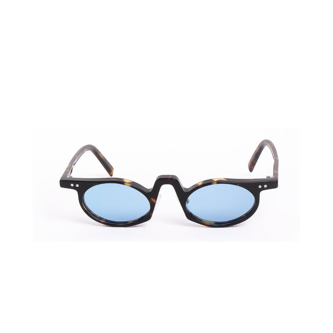 Gafas de sol LEO - Carey Celeste de la marca Solivo, con diseño elegante y lentes azules, ideales para proteger los ojos de los rayos UV400.
