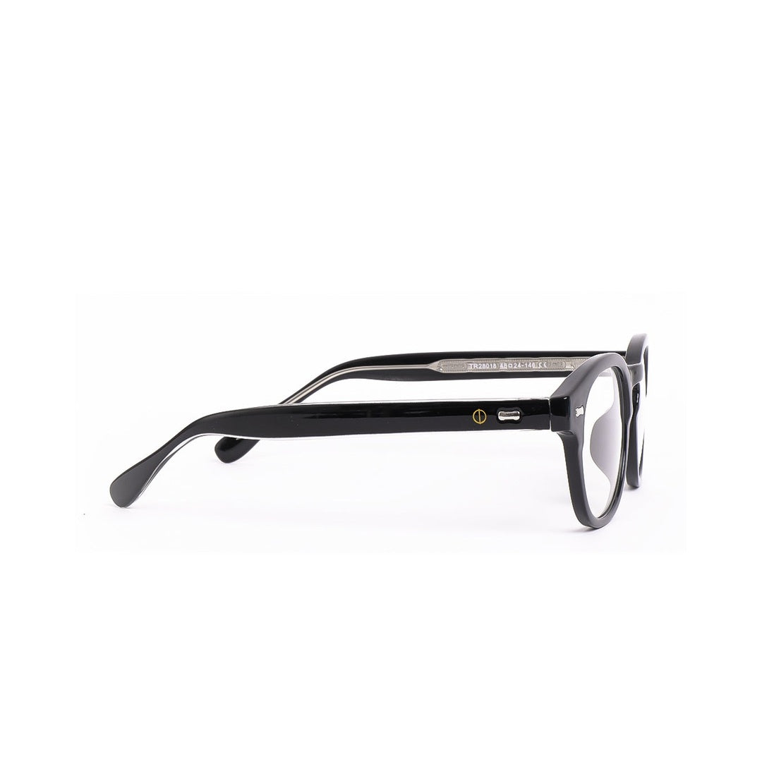 Vista lateral de los lentes LOND Negro con filtro de luz azul de Solivo — para oficina y uso diario