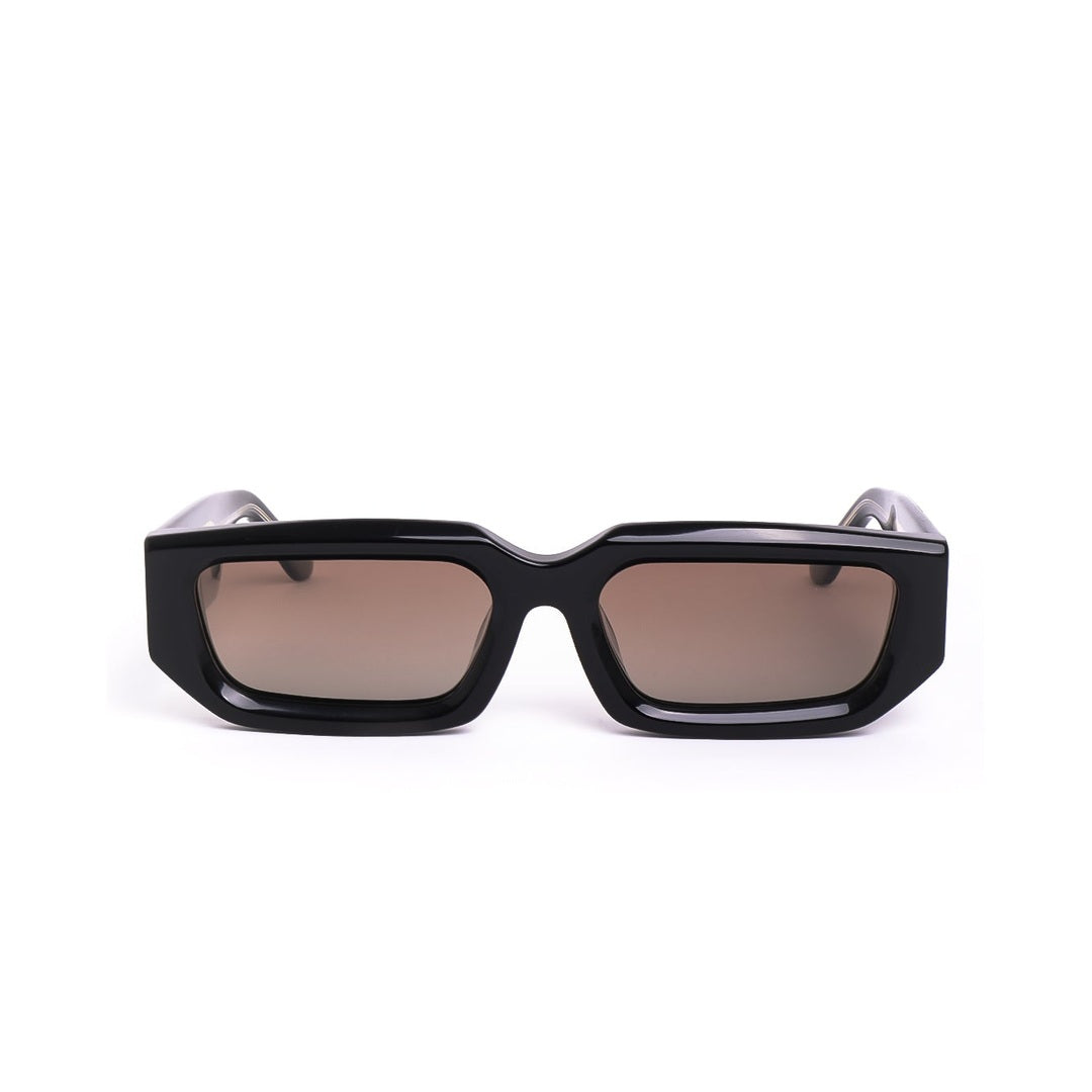 Lentes de sol LUA de Solivo con diseño moderno, vista frontal, ideales para protección UV y estilo elegante.