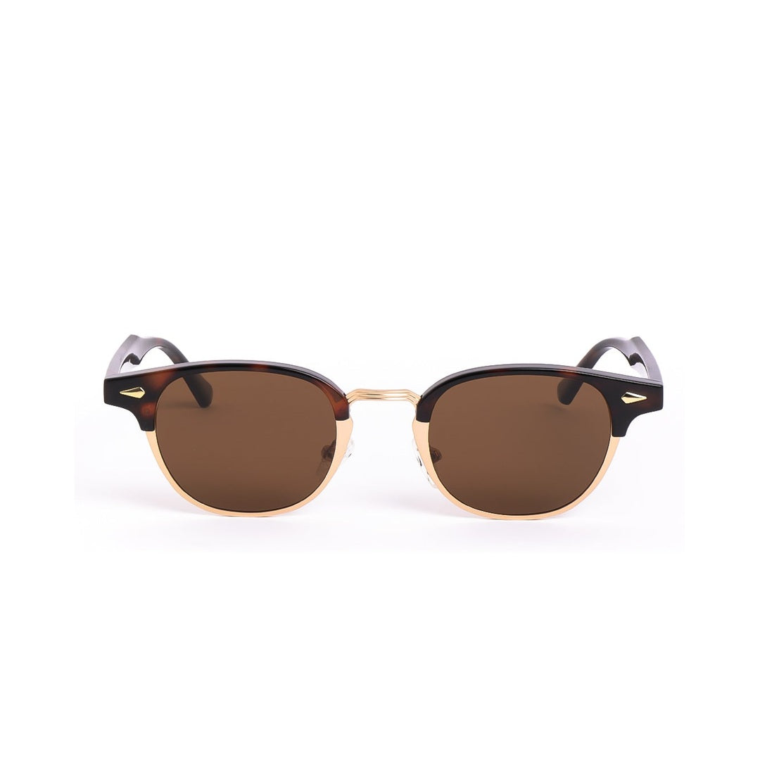 Lentes de sol de diseño elegante LUX - Carey Café de Solivo, con cristales marrones y montura moderna, perfectos para la moda y protección UV.