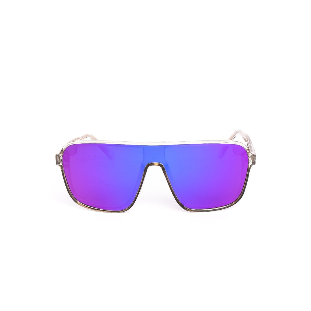 Lentes de sol MIA de Solivo con cristales polarizados en tonos morados y azul claro, ideales para un estilo moderno y elegante.