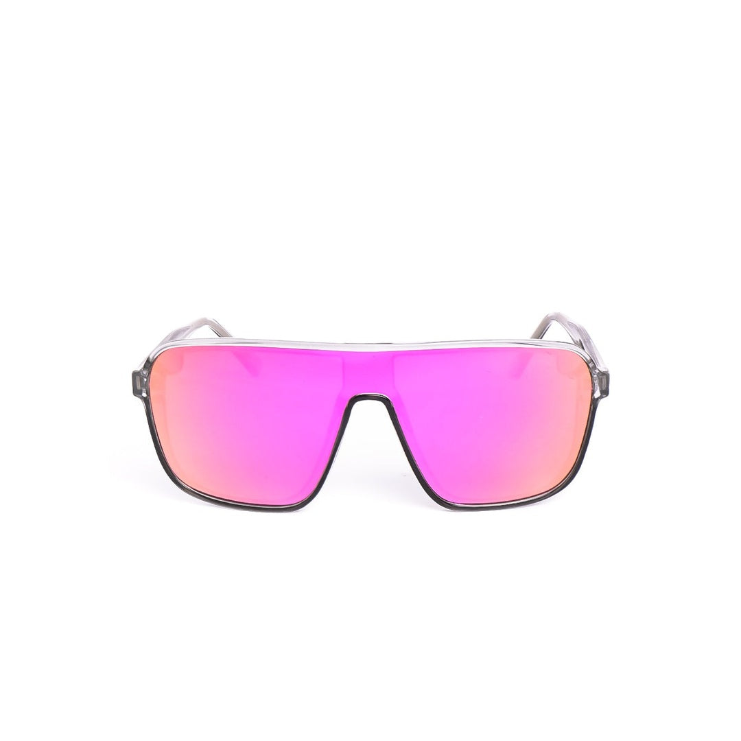 Lentes de sol MIA de Solivo con lentes espejados en tonos rosa y una forma moderna, ideales para un look elegante y protector.