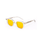 Lentes de sol Noir - Cristal Amarilla de Solivo mostrados desde un ángulo lateral, ideales para un look sofisticado y moderno.