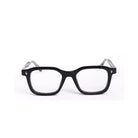 Lentes de sol Noir de Solivo, diseño elegante y moderno, vista frontal con marco negro.