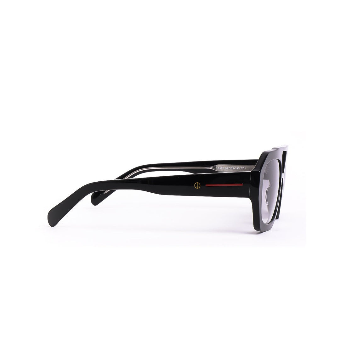 Vista lateral de los lentes de sol Oro Negro de Solivo — marco metálico resistente y protección UV400