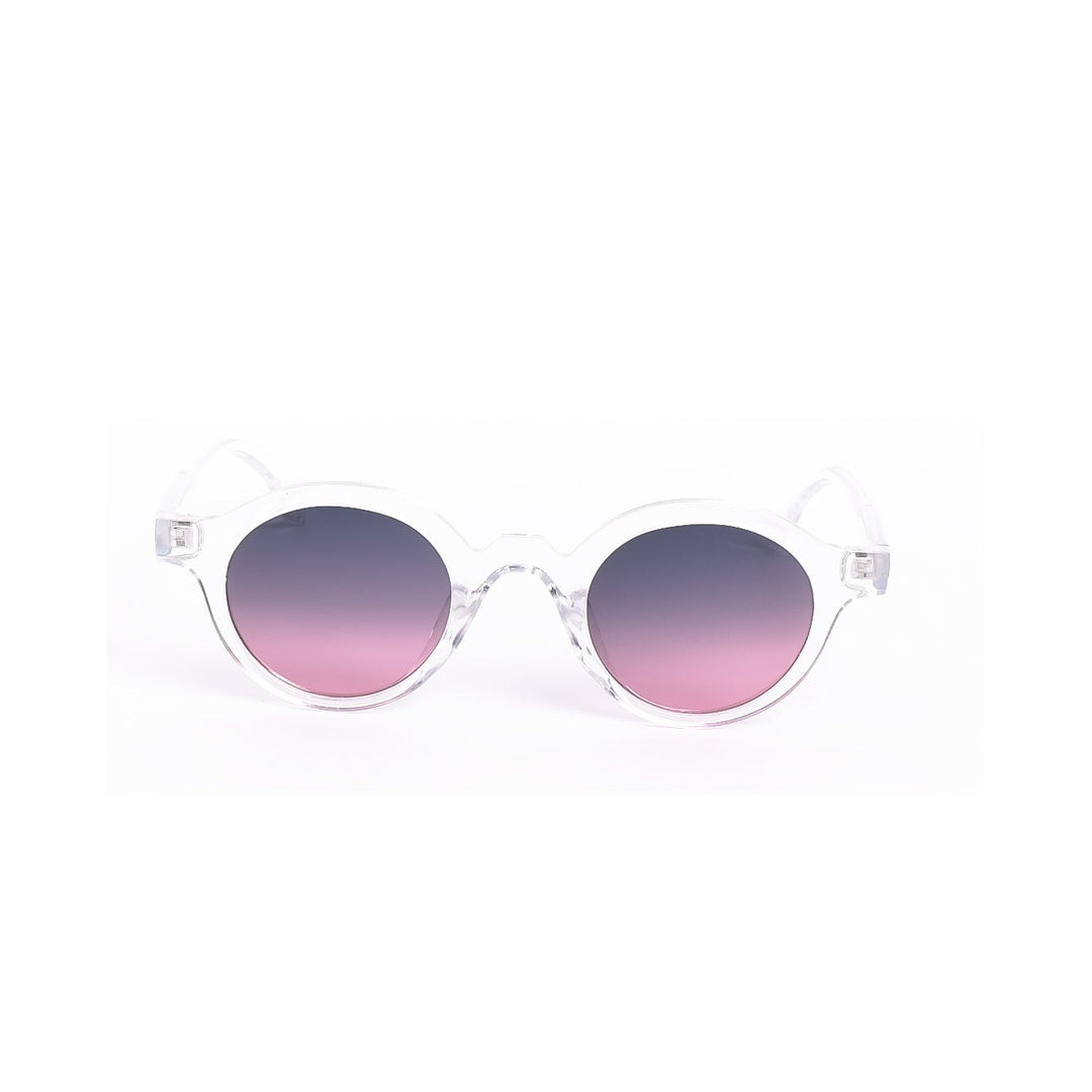Gafas de sol PRAG - Cristal Morado de Solivo con diseño sofisticado y moderno, lentes redondos y colores degradados que combinan estilo y funcionalidad.