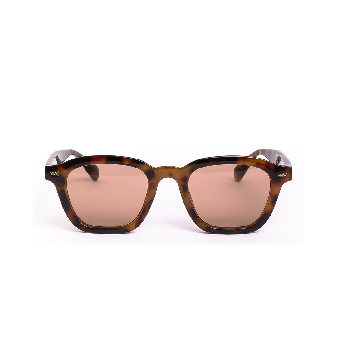 Lentes de sol RIO de Solivo, diseño elegante en tonos carey con lentes marrones, perfectos para estilo y protección UV400.