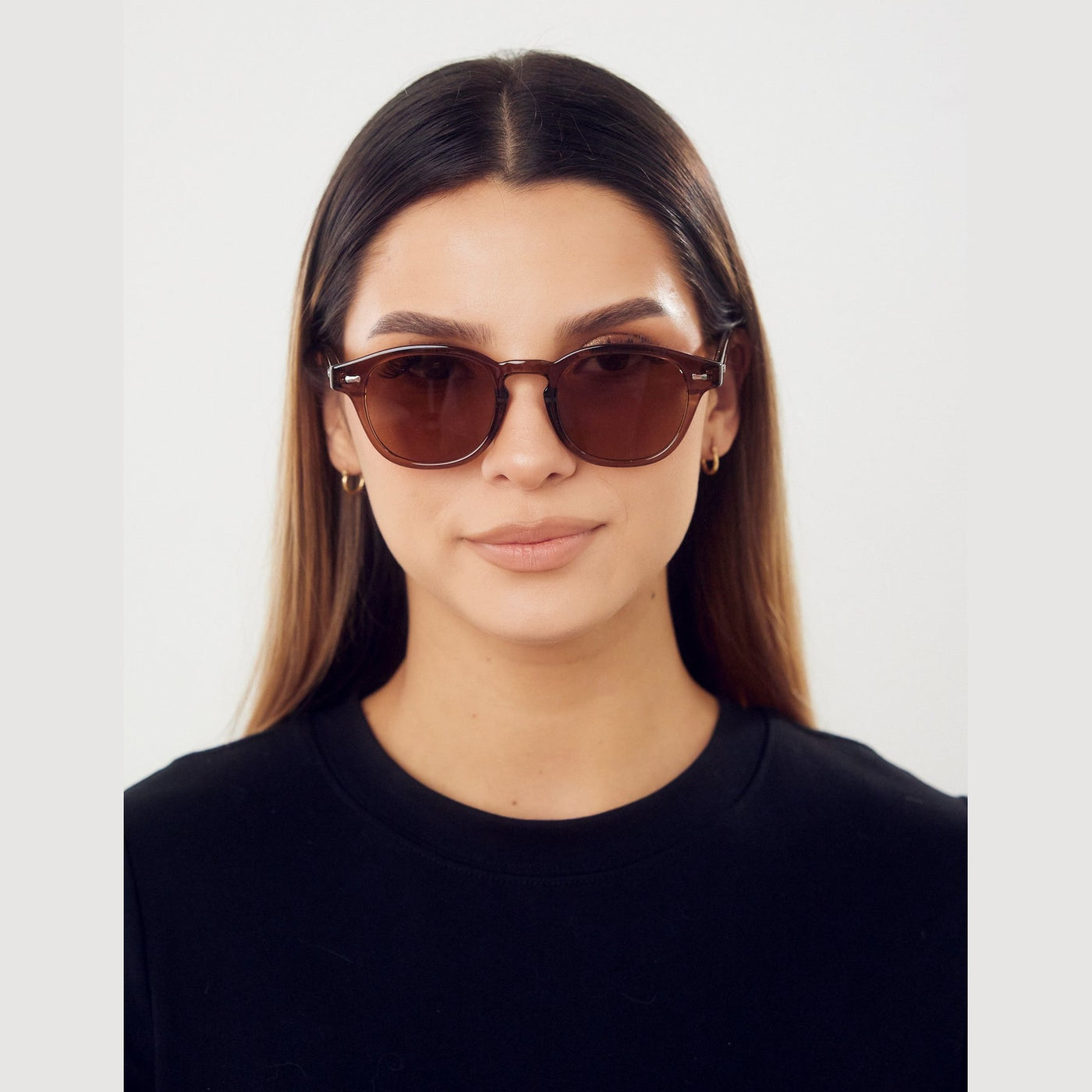 Detalle de los lentes de sol LOND Café de Solivo Eyewear — filtro UV400, estilo en Costa Rica