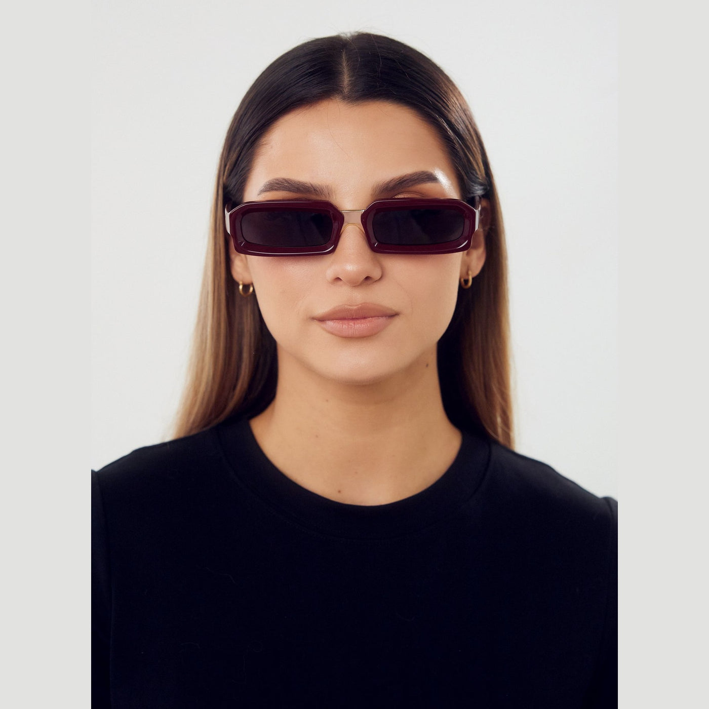 Detalle de los lentes de sol GIO Vino de Solivo Eyewear — filtro UV400, estilo moderno