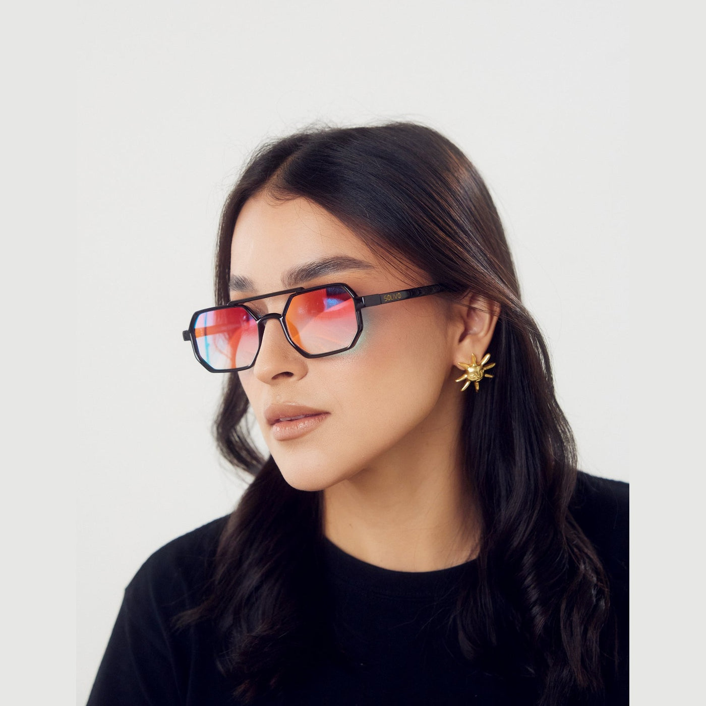 Lentes de sol SKY Negro Tricolor de Solivo — diseño moderno con protección UV400 para el día a día