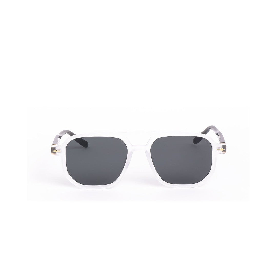 Lentes de sol SYND de Solivo en color blanco y negro, con diseño moderno y estilo premium, ideales para proteger los ojos con elegancia.