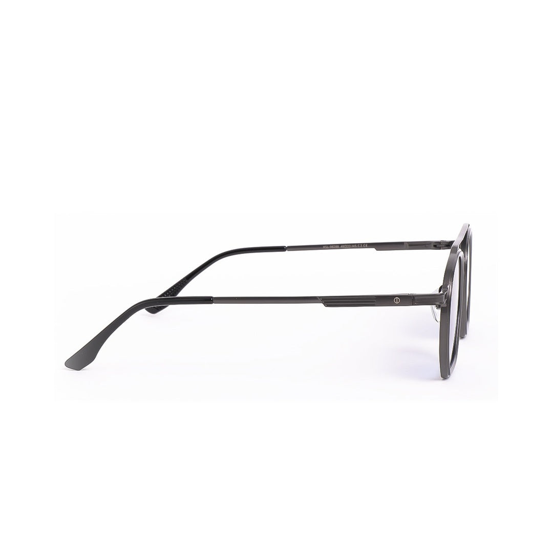 Gafas de sol Vee - Plateado Azul de Solivo desde atrás, destacando su diseño contemporáneo y elegante. Ideal para quienes buscan moda y funcionalidad.