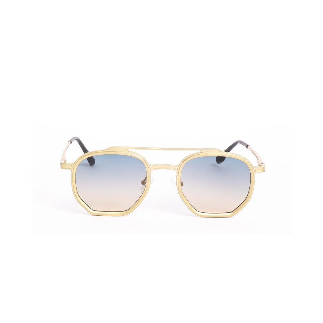Lentes de sol Vee Dorado Sky de Solivo Eyewear con protección UV400 — montura metálica con lente azul degradado, Costa Rica